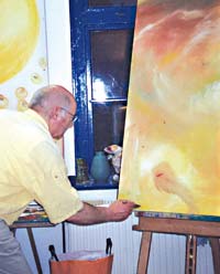 Maler in Kunstkurs